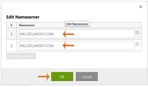 How to change nameserver in godaddy - Step 6