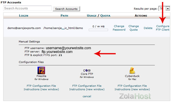 How To Create A FTP Account In cPanel - Step 4