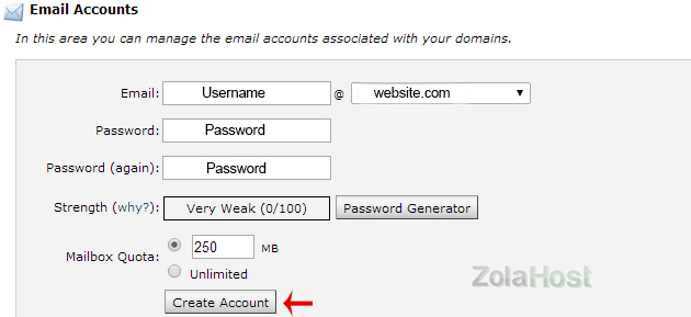 How To Create An Email Account In cPanel - Step 2