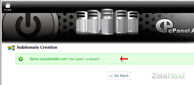 How To Create A Sub domain In Cpanel - Step 4